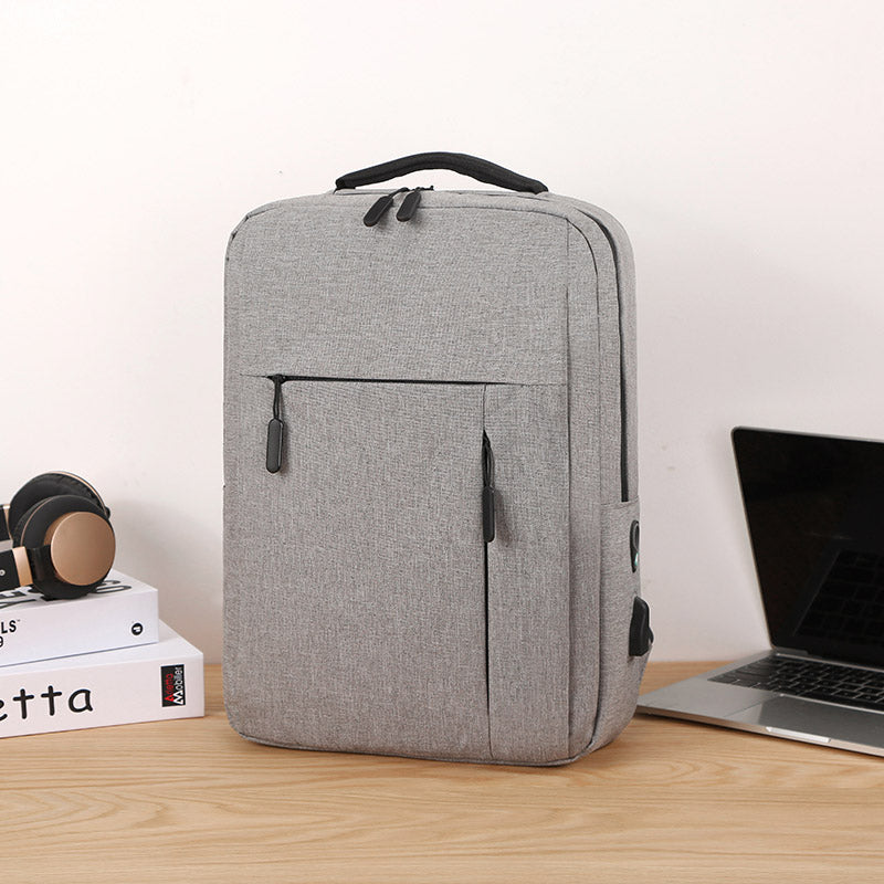 Premium Grey Fashion Backpack: Spacious, Durable, & Travel-Friendly – Free Your Hands for Daily Commute-0